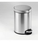 POUBELLE RONDE A PEDALE ACIER INOXYDABLE 5L