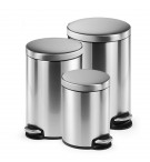 POUBELLE RONDE A PEDALE ACIER INOXYDABLE 5L