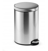 POUBELLE RONDE A PEDALE ACIER INOXYDABLE 12L
