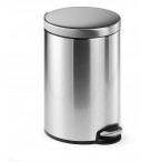 POUBELLE RONDE A PEDALE ACIER INOXYDABLE 12L