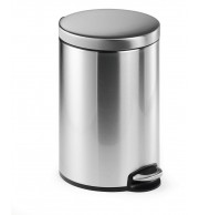 POUBELLE RONDE A PEDALE ACIER INOXYDABLE 12L