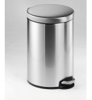 POUBELLE RONDE A PEDALE ACIER INOXYDABLE 12L