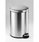 POUBELLE RONDE A PEDALE ACIER INOXYDABLE 20L