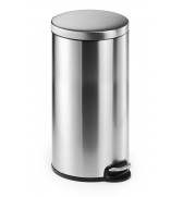 POUBELLE RONDE A PEDALE ACIER INOXYDABLE 30L