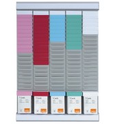 KIT PLANNING 5 BANDES 24 FENTES INDICE 2 - 5 ETUIS 100 FICHES