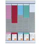 KIT PLANNING 5 BANDES 24 FENTES INDICE 2 - 5 ETUIS 100 FICHES