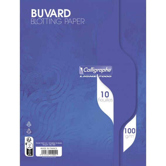 BUVARDS 100G 16X21cm - PAQUET DE 10