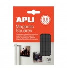 108 CARRES MAGNETIQUE ADHESIFS - 1cm x 1cm