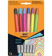 POCHETTE 12 MARKING BIC COUL INTENSES ET PASTELS