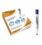 MARQUEUR EFFACABLE A SEC BIC 1791 POINTE BISEAU - BLEU