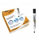 MARQUEUR EFFACABLE A SEC BIC 1791 POINTE BISEAU - NOIR