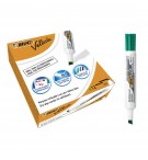 MARQUEUR EFFACABLE A SEC BIC 1791 POINTE BISEAU - VERT