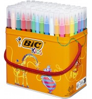 FEUTRES BIC VISA ASSORTIS - POT DE 84