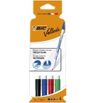 FEUTRES EFFACABLES A SEC BIC 1721 FINS - POCHETTE DE 4 ASSORTIS