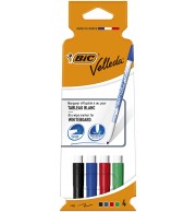 FEUTRES EFFACABLES A SEC BIC 1721 FINS - POCHETTE DE 4 ASSORTIS