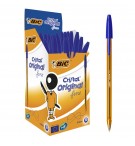 STYLO BILLE BIC CRISTAL FIN BLEU