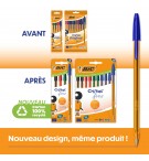 STYLO BILLE BIC CRISTAL FIN BLEU