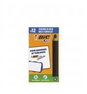 CRAYON COUL. BIC MULTISURFACE GROS MODULE BLEU - BOITE DE 12