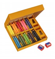 CLASS-PACK 40 CRAYONS COUL. MULTISURF. GROS MODULE + 2 TAILLE-CRAYONS