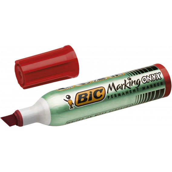 MARQUEUR PERMANENT BIC ONYX 1481 ROUGE - POINTE BISEAU