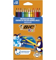 CRAYONS DE COULEUR AQUACOULEUR BIC ASSORTIS - BOITE DE 12