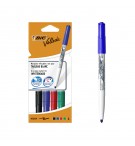 FEUTRES EFFACABLES A SEC BIC JUNIOR 1741 - POCH DE 4 ASSORTIS