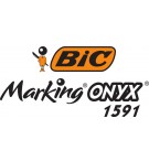 MARQUEUR PERMANENT BIC ONYX 1591 BLEU - POINTE BISEAU