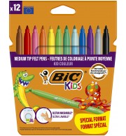 FEUTRES KID COULEUR ASSORTIS POINTE MOYENNE - POCHETTE DE 12