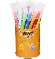 FEUTRES KID COULEUR ASSORTIS POINTE MOYENNE - POT DE 36