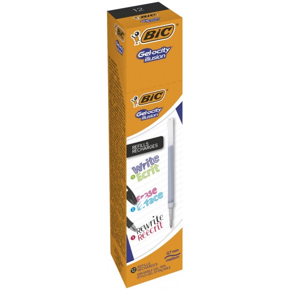 RECHARGES BIC GEL OCITY NOIR BOITE DE 12