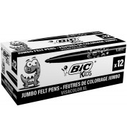 FEUTRE BIC VISACOLOR NOIR - BOITE DE 12