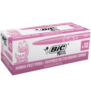 FEUTRE BIC VISACOLOR ROSE - BOITE DE 12