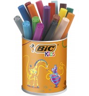 FEUTRES BIC VISACOLOR ASSORTIS - POT DE 18