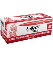 FEUTRE BIC VISACOLOR ROUGE - BOITE DE 12