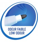 MARQUEUR EFFACABLE A SEC BIC 1751 POINTE BISEAU - NOIR