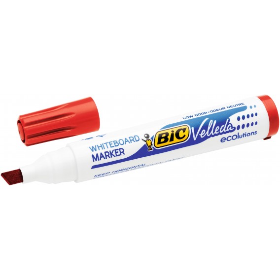 MARQUEUR EFFACABLE A SEC BIC 1751 POINTE BISEAU - ROUGE