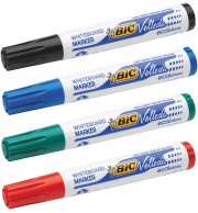 MARQUEURS EFFACABLES A SEC BIC 1754 BISEAU - POCHETTE DE 4 ASSORTIS