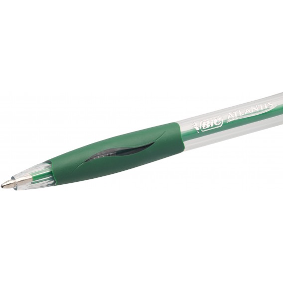 STYLO BILLE BIC ATLANTIS RETRACTABLE VERT