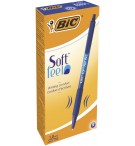 STYLO BILLE BIC SOFT FEEL CLIC GRIP  RETRACTABLE BLEU