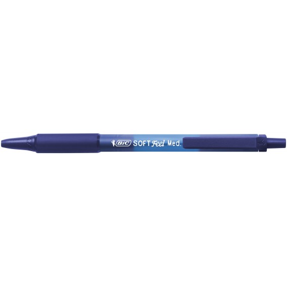 STYLO BILLE BIC SOFT FEEL CLIC GRIP  RETRACTABLE BLEU