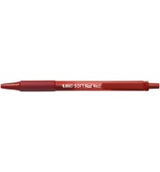 STYLO BILLE BIC SOFT FEEL CLIC GRIP  RETRACTABLE ROUGE