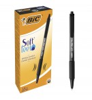 STYLO BILLE BIC SOFT FEEL CLIC GRIP RETRACTABLE NOIR