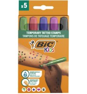 POCHETTE 5 FEUTRES POUR UN USAGE SUR LA PEAU AVEC MOTIFS DIFFERENTS