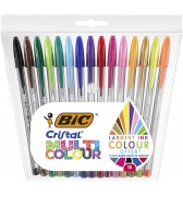 Lot de 15 stylos à bille Bic cristal multicolore 964899