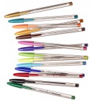 BIC CRISTAL MULTI COLOUR - POCHETTE DE 15 COULEURS ASSORTIES