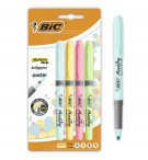 SURLIGNEURS GRIP BIC COULEURS PASTELS POCHETTE DE 4