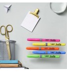 SURLIGNEURS GRIP BIC COULEURS PASTELS POCHETTE DE 4
