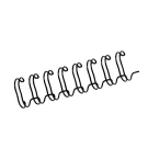 ANNEAUX DE RELIURE EN METAL 34 BOUCLES 14mm NOIR-BOITE 100