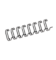 ANNEAUX DE RELIURE EN METAL 34 BOUCLES 14mm NOIR-BOITE 100