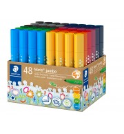 FEUTRES STAEDTLER PTE TRIANGULAIRE 3MM - POT DE 48 COUL ASS